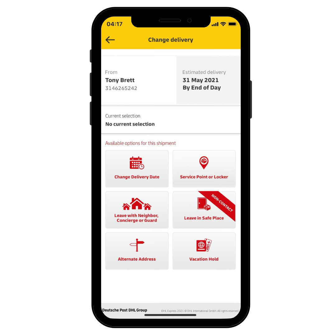 Opciones de entrega personalizadas